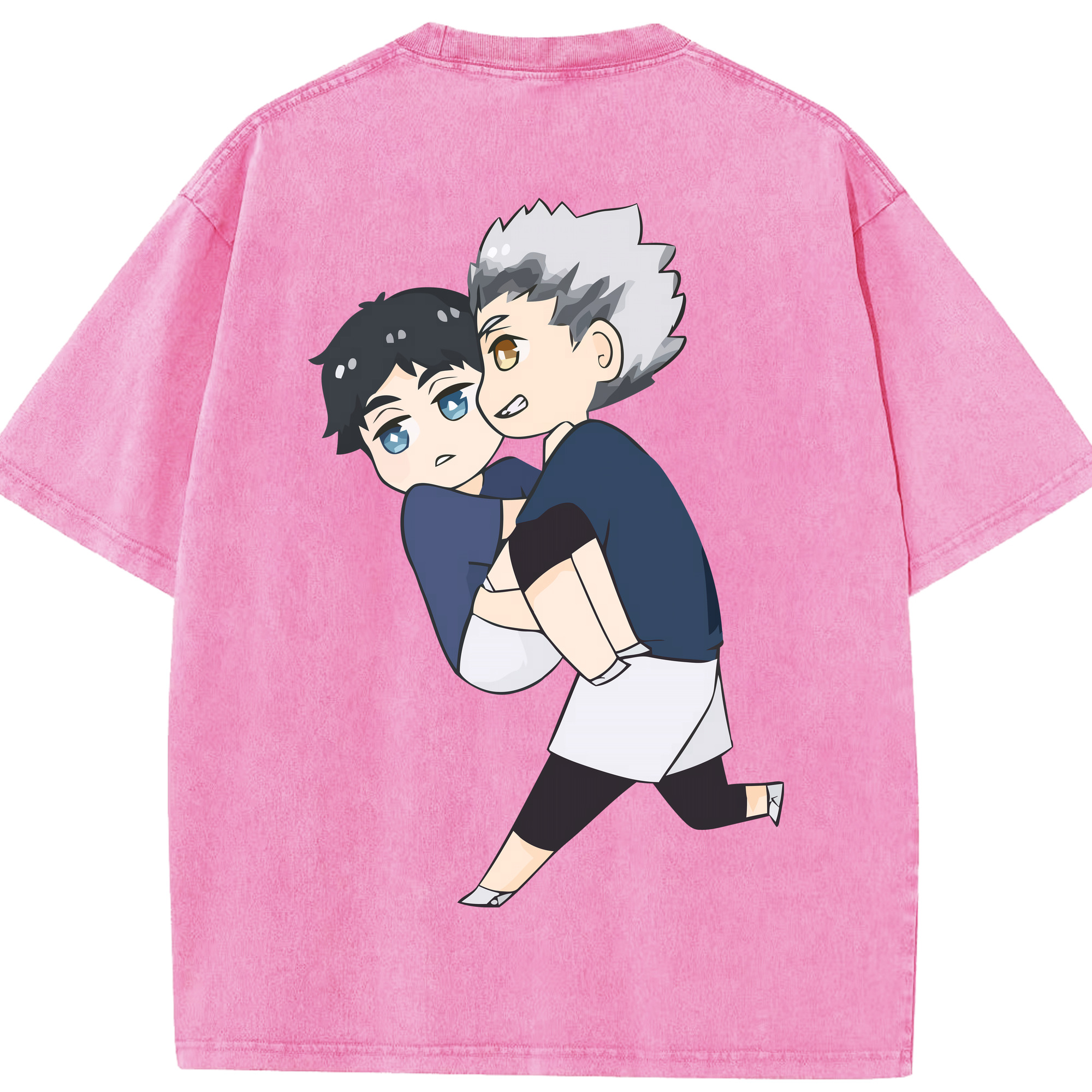 （画像用） ハイキュー!! Haikyu!! 綿100% ヴィンテージ風 半袖Tシャツ（背面プリント）
